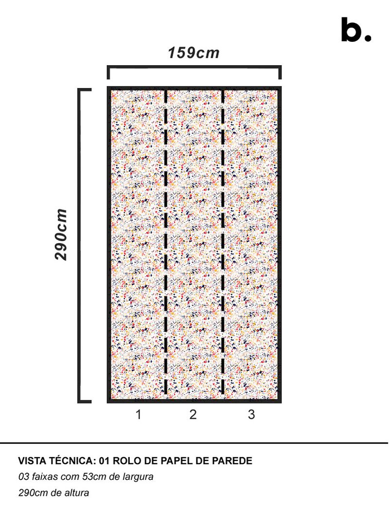 Papel-de-parede-pingos-colorido