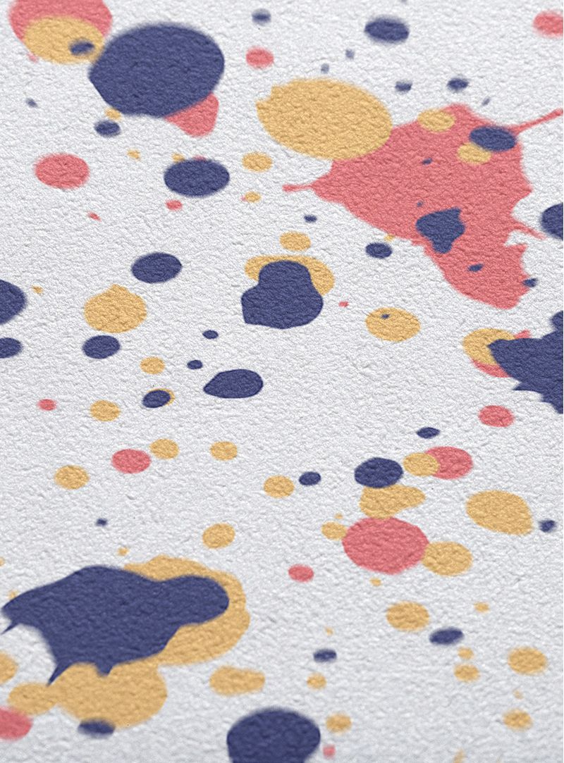 Papel-de-parede-pingos-colorido