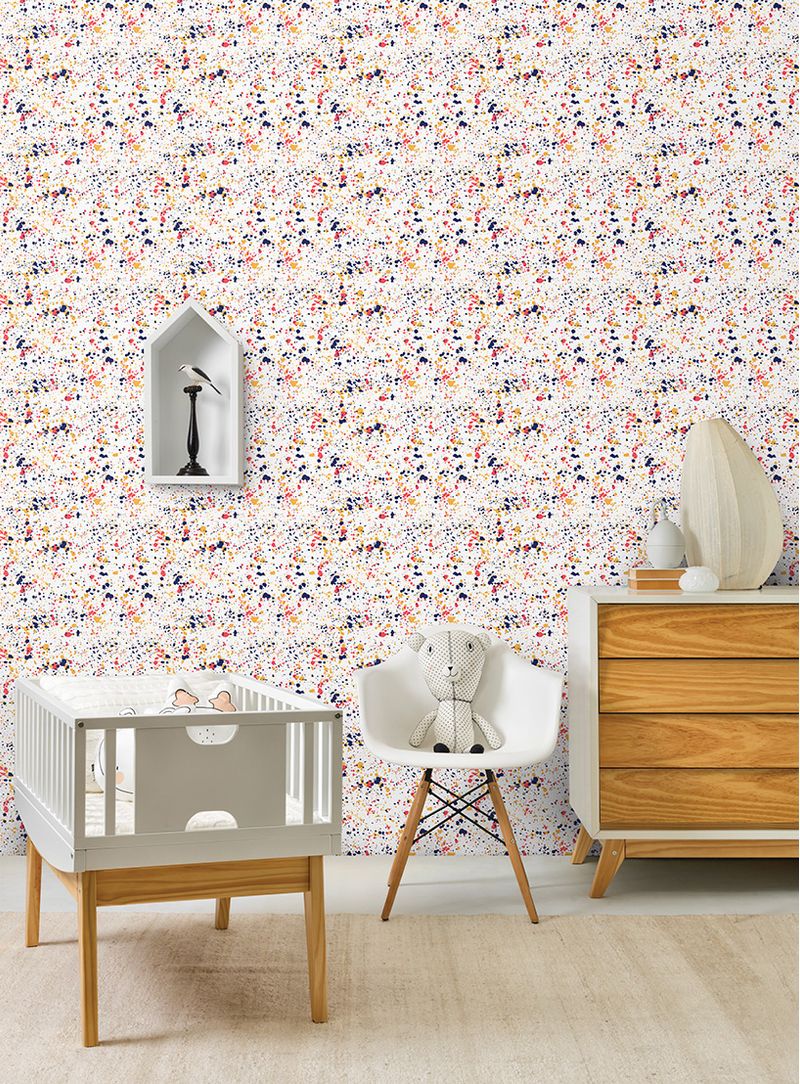 Papel-de-parede-pingos-colorido