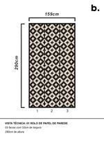 Papel-de-parede-piramide-bege-e-preto