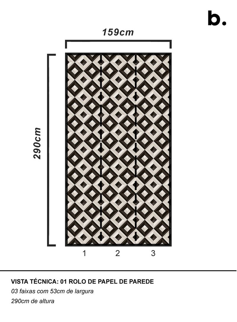 Papel-de-parede-piramide-bege-e-preto