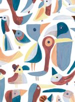 Papel-de-parede-passaros-azul-e-vinho