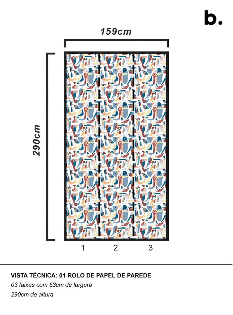 Papel-de-parede-passaros-azul-e-vinho