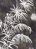 Papel-de-parede-plantas-e-estrelas-fundo-cinza