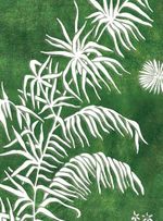 Papel-de-parede-plantas-e-estrelas-fundo-verde