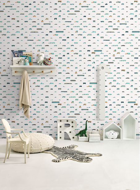 Papel de parede rotas laranja e azul