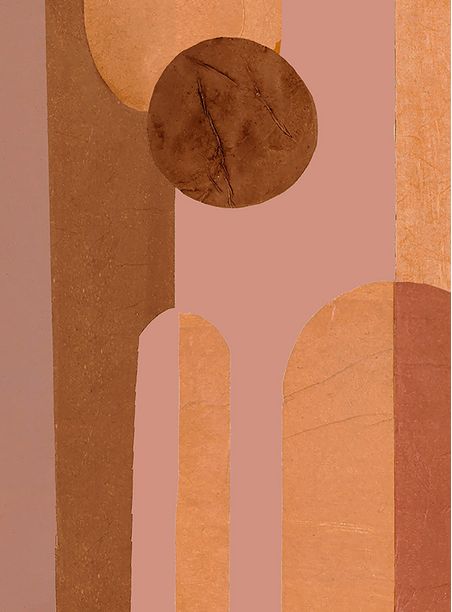 Papel de parede sopro laranja e marrom