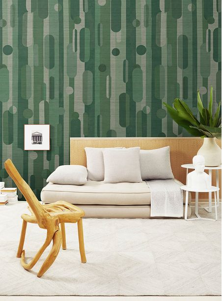 Papel de parede sopro verde escuro