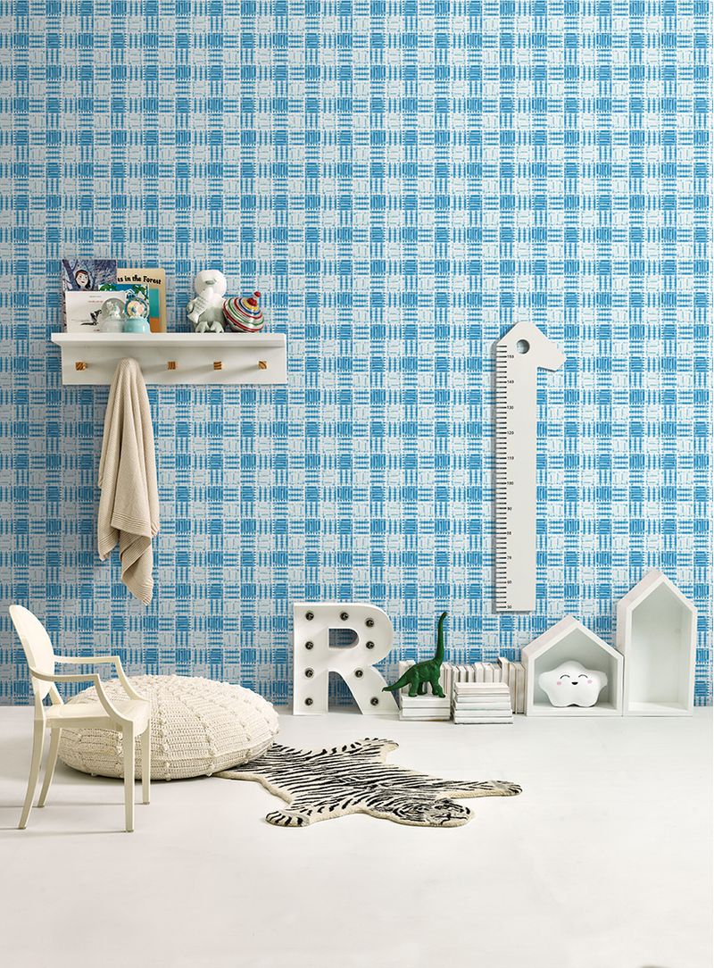 Papel-de-parede-vichy-de-lapis-azul