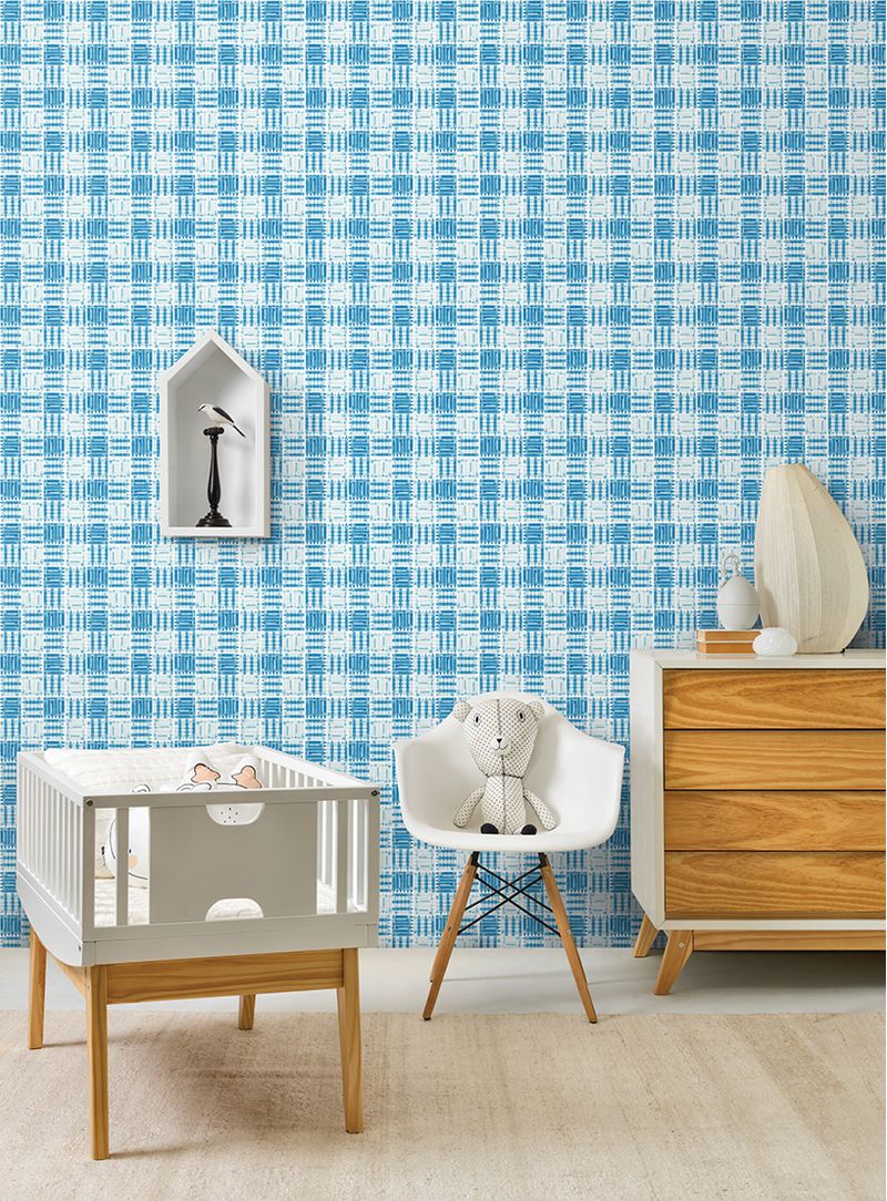 Papel-de-parede-vichy-de-lapis-azul