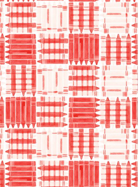 Papel de parede vichy de lápis vermelho