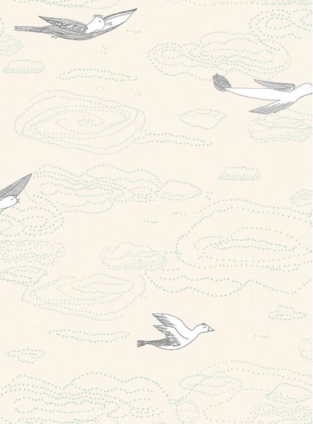 Papel de parede vôo bege