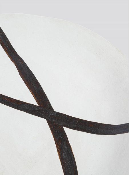 Prato cerâmica refeição traços iv branco e preto