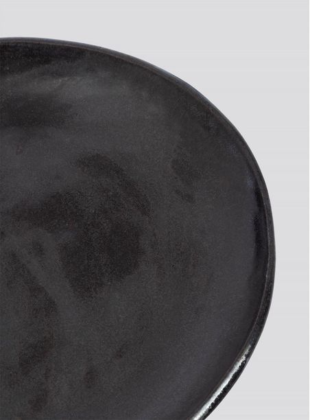 Prato cerâmica sobremesa preto