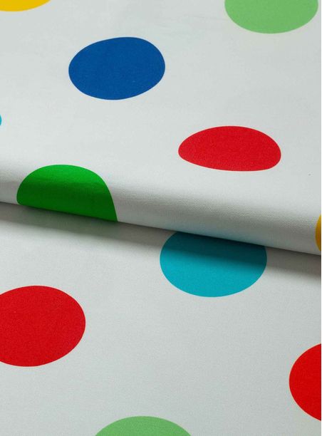 Tecido estampado bolas primárias