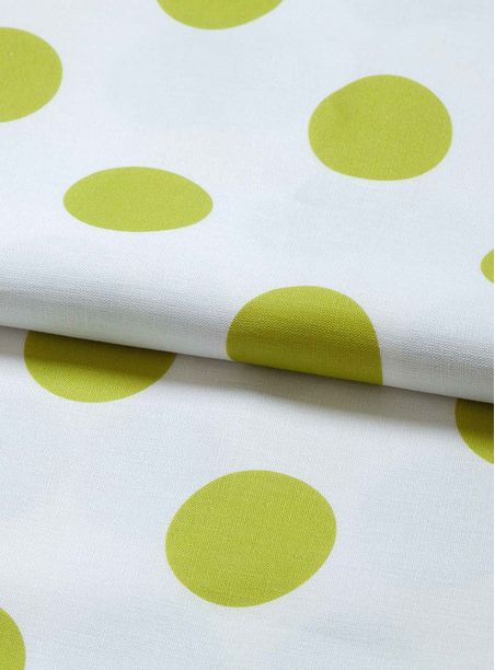 Tecido estampado bolas verde