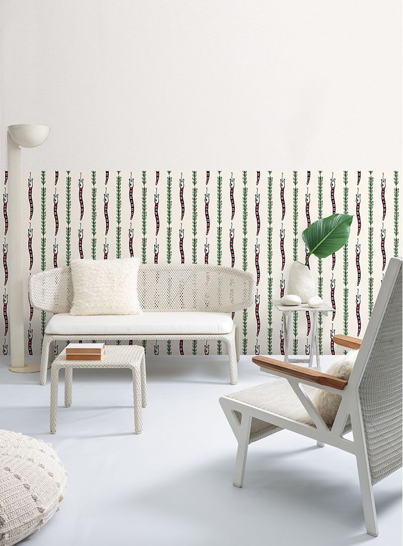 Papel-de-parede-cobra-coral-verde-e-preto