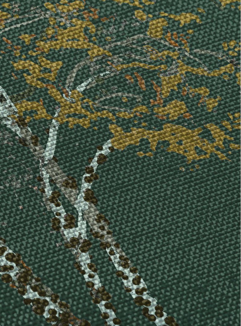 Papel-de-parede-classico-jabuticaba-verde-e-ocre