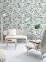 Papel-de-parede-classico-tropical-branco-e-azul