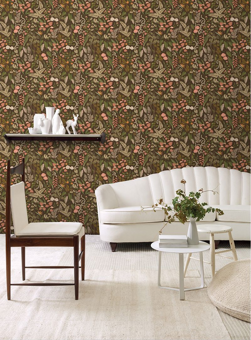 Papel-de-parede-classico-tropical-marrom