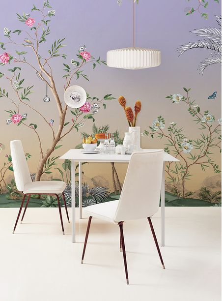 Painel de parede chinoisserie land lilac