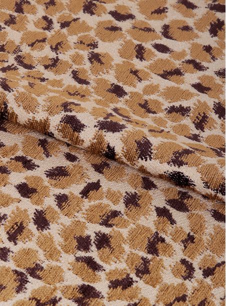 Tecido Jacquard Onça Bege e Morrom