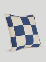 Almofada-patchwork-xadrez-azul-e-manteiga