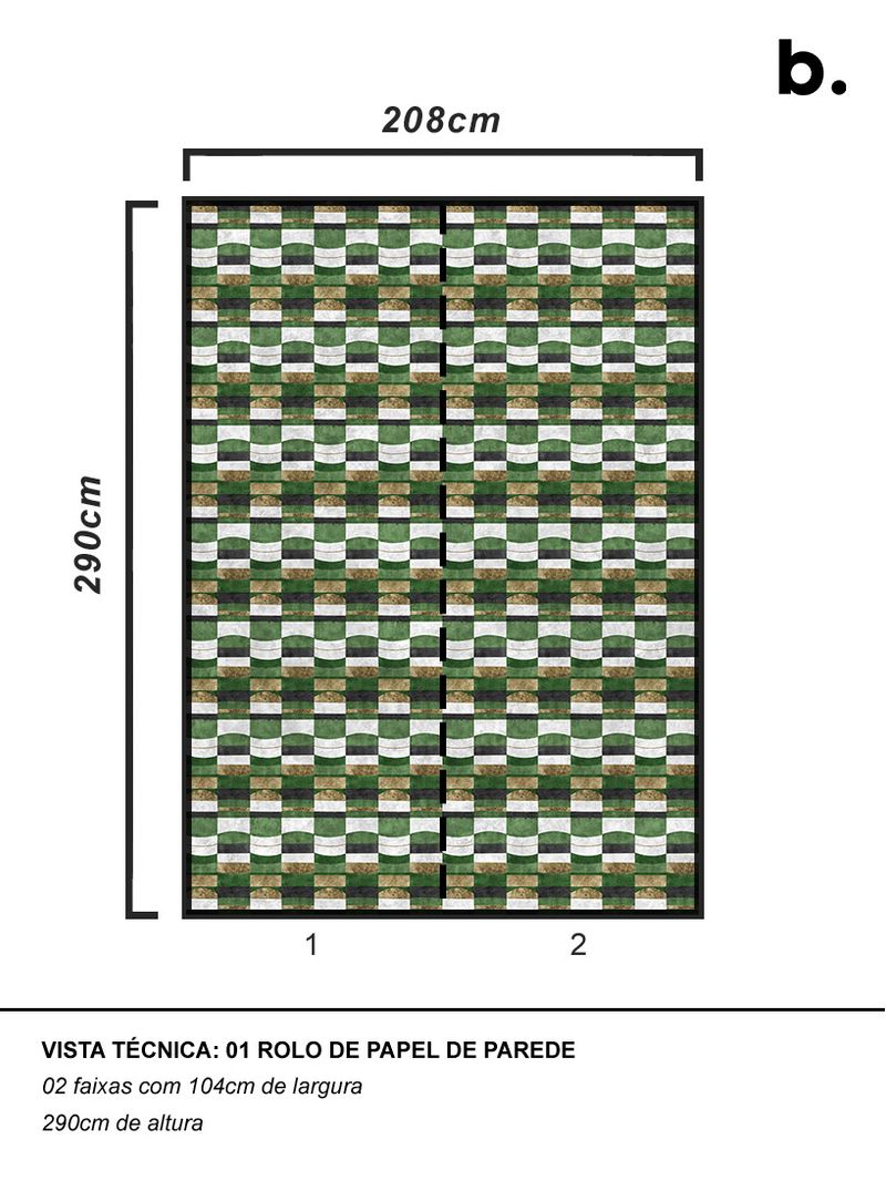 Papel-de-parede-ondas-prata-verde