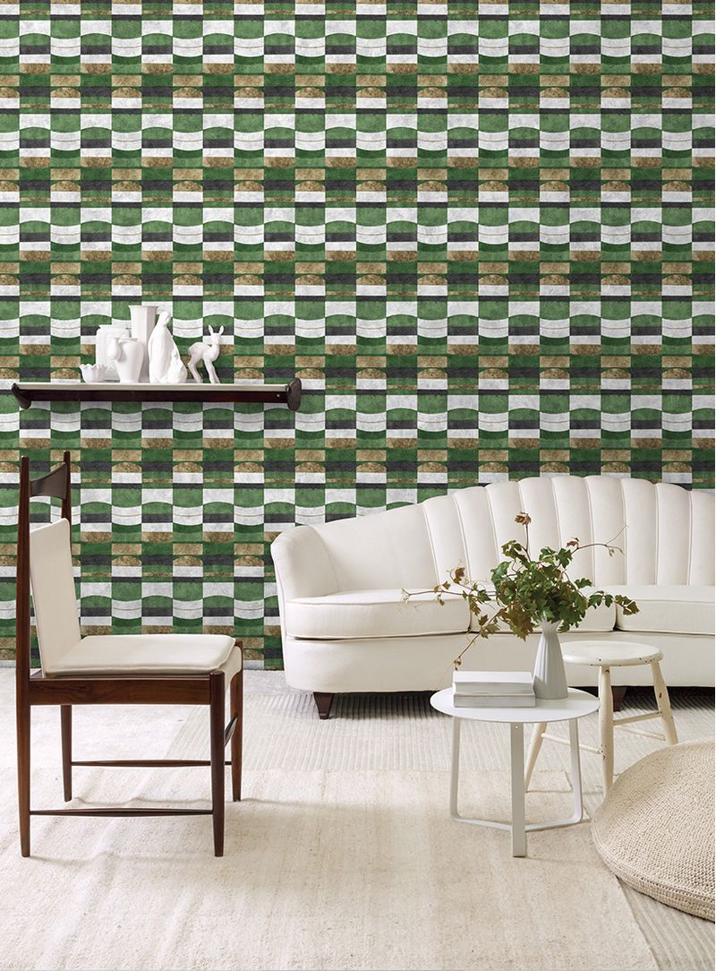 Papel-de-parede-ondas-prata-verde