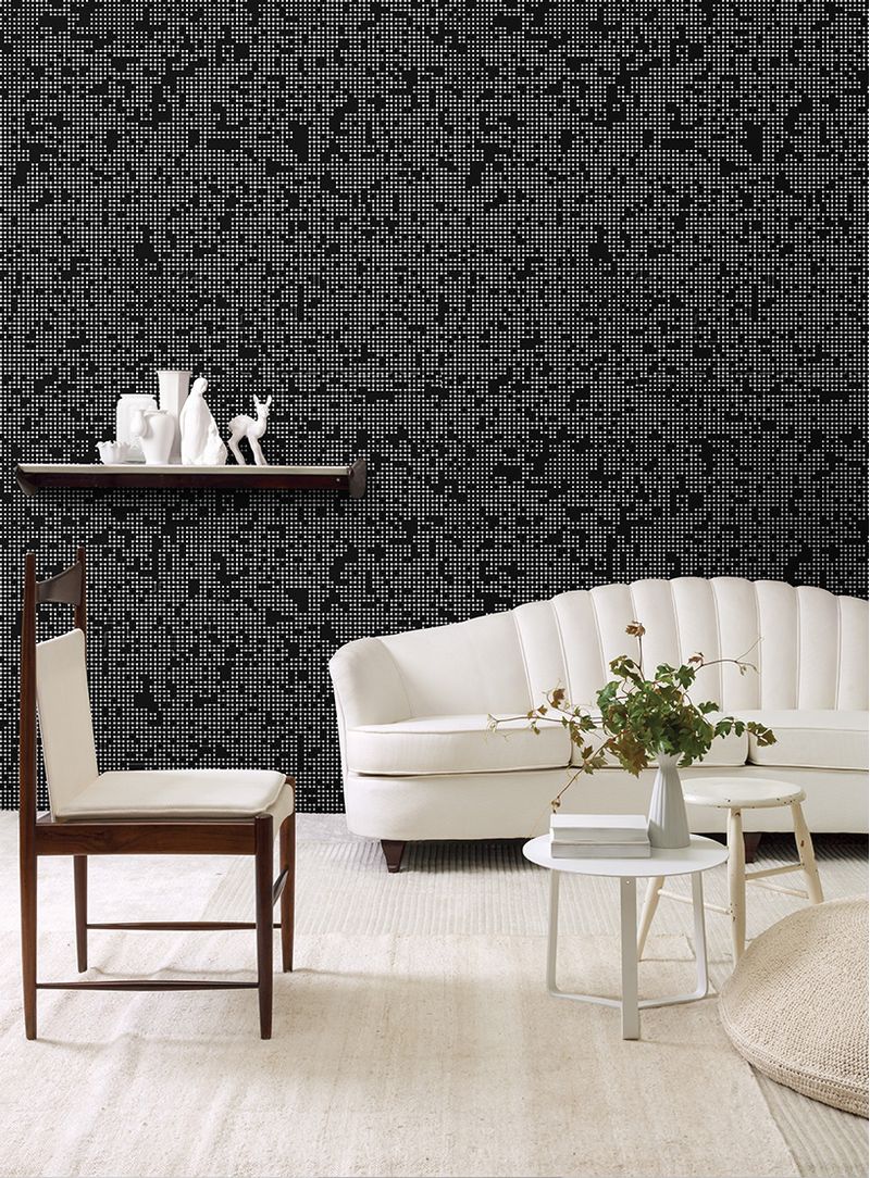 Papel-de-parede-quadradinhos-preto-I