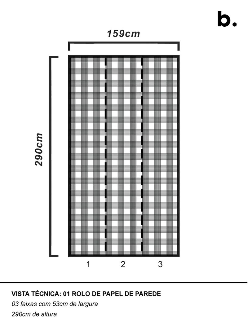 Papel-de-parede-xadrez-preto-e-branco-I