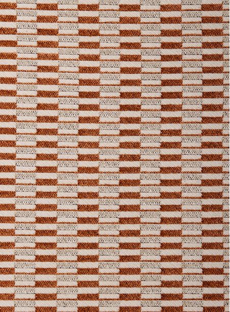Tecido Jacquard Livraria Laranja e Off White