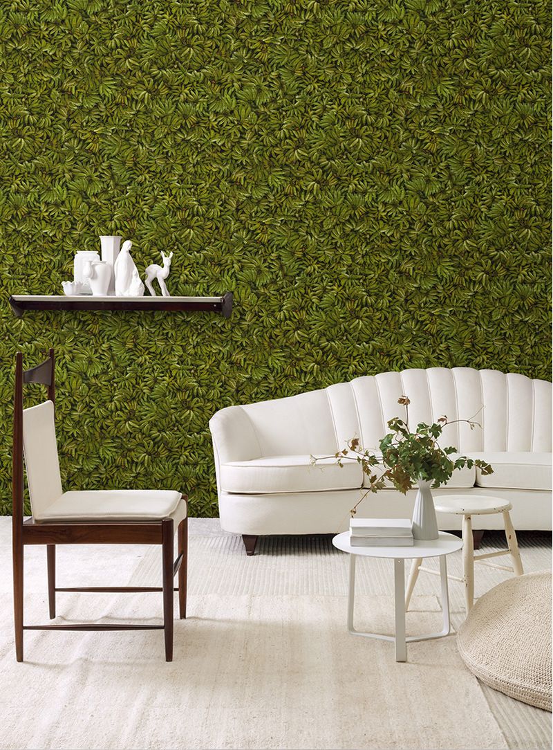 papel-de-parede-cachos-de-banana-verde