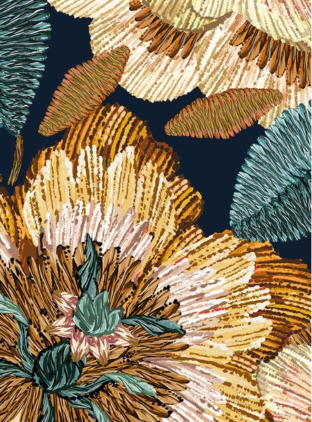 Papel de parede jardineira amarelos