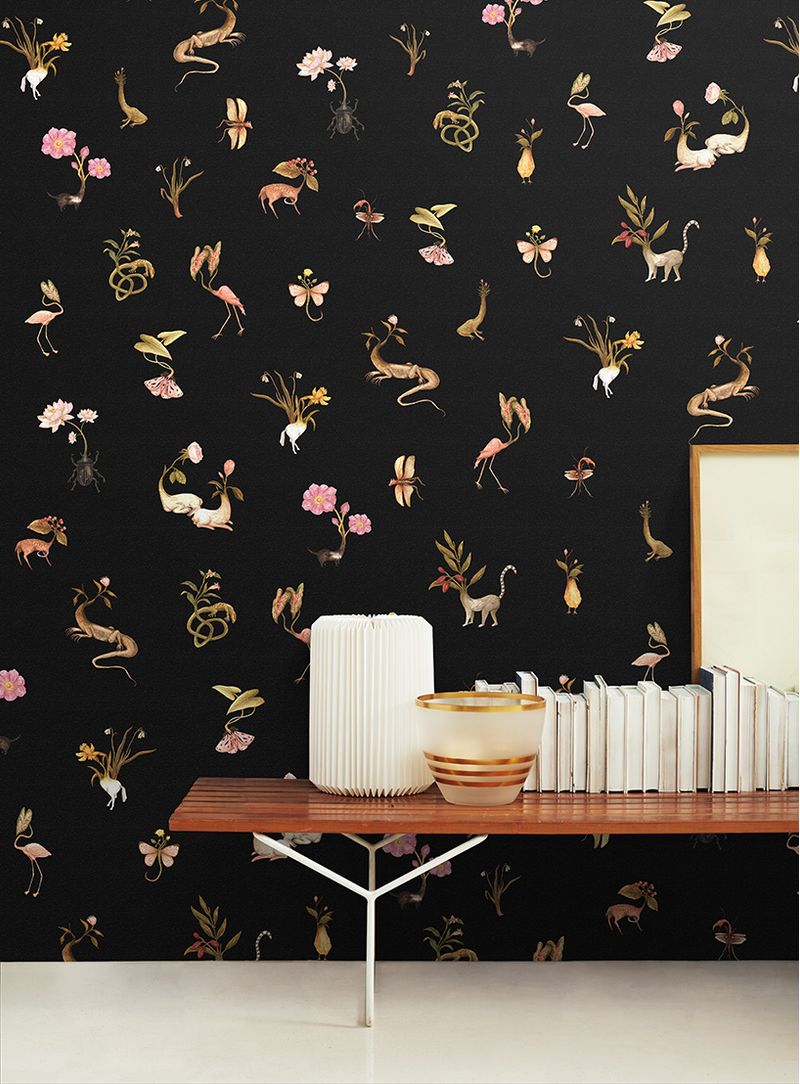 Papel-de-parede-botanico-fundo-preto
