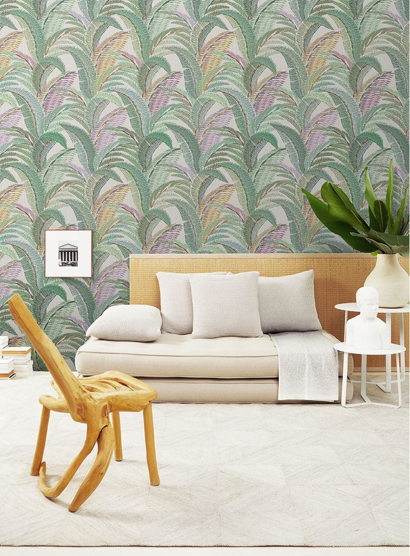 Papel-de-parede-palmeiras-verde-e-rosa