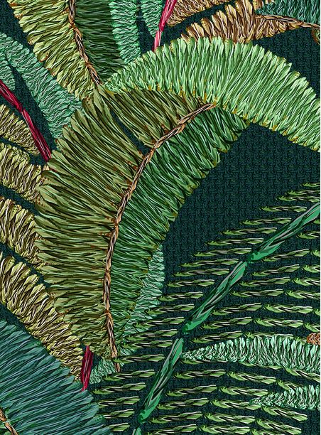 Papel de parede palmeiras verde escuro