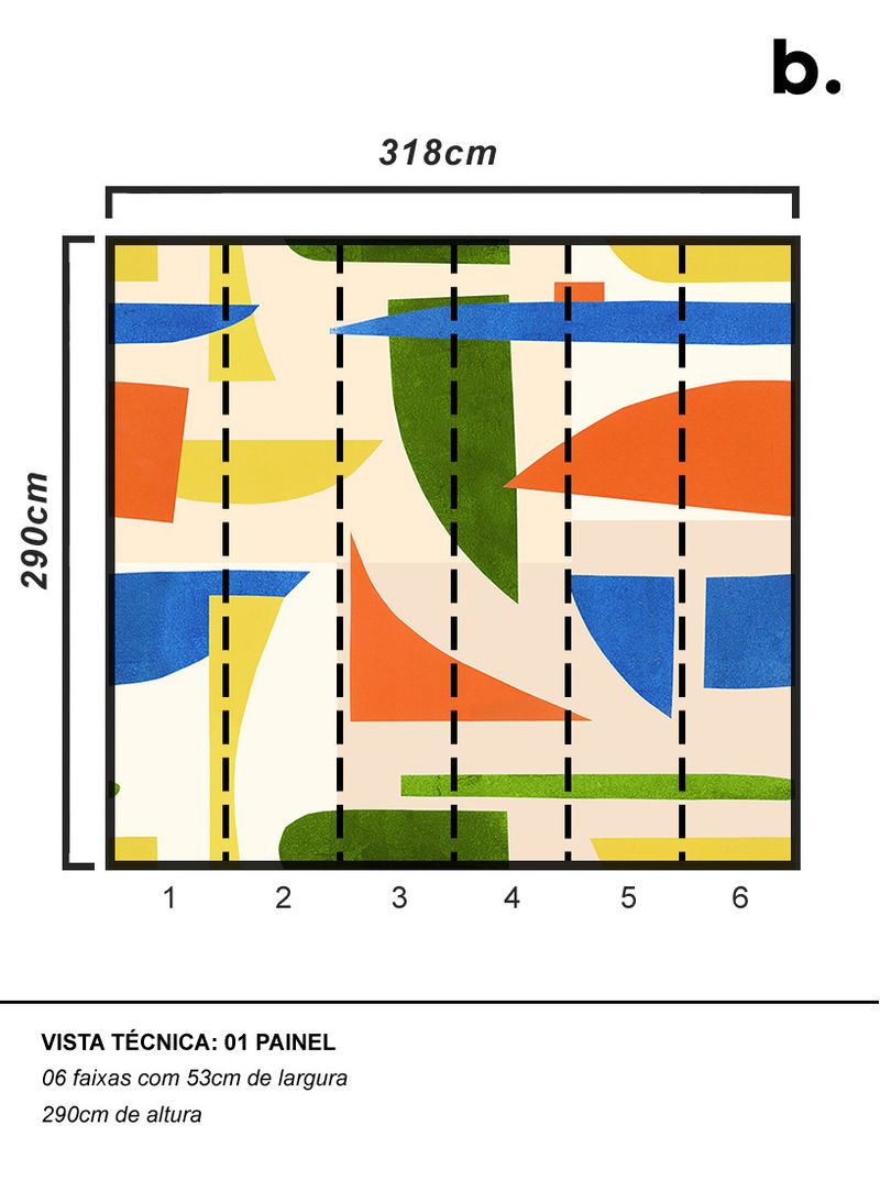 Painel-de-parede-geometria-divertida-verde-e-laranja