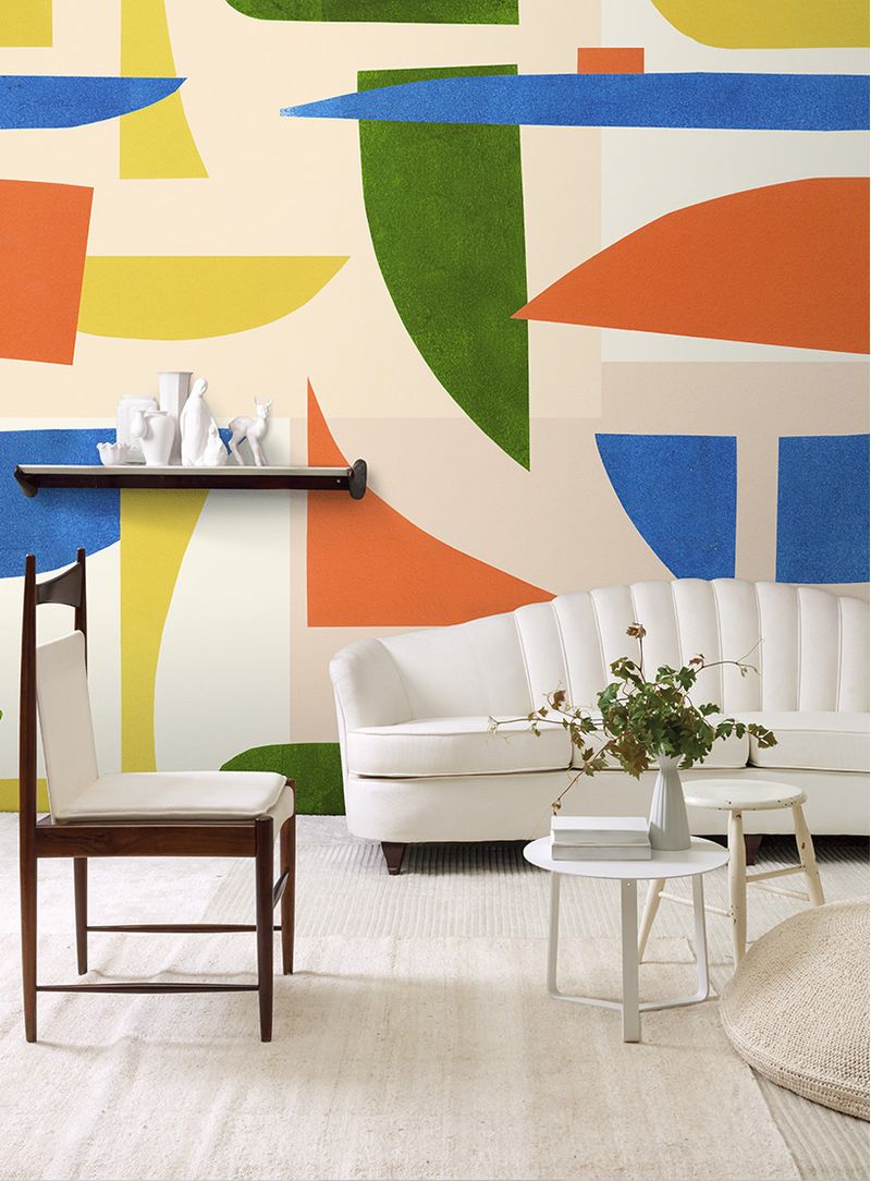 Painel-de-parede-geometria-divertida-verde-e-laranja