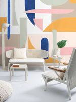 Painel-de-parede-geometria-divertida-beges-e-azul