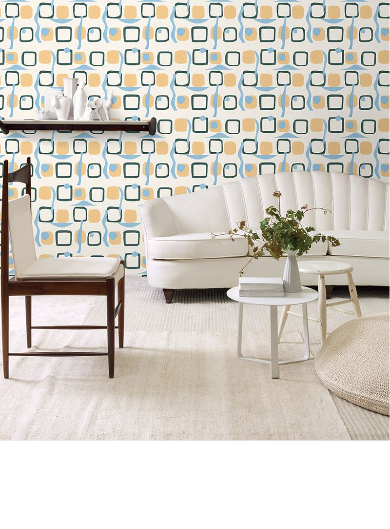 Papel-de-parede-blocos-modernistas-laranja-e-azul