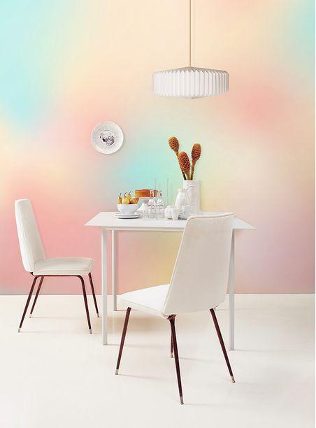 Painel de parede degradê divertido algodão doce