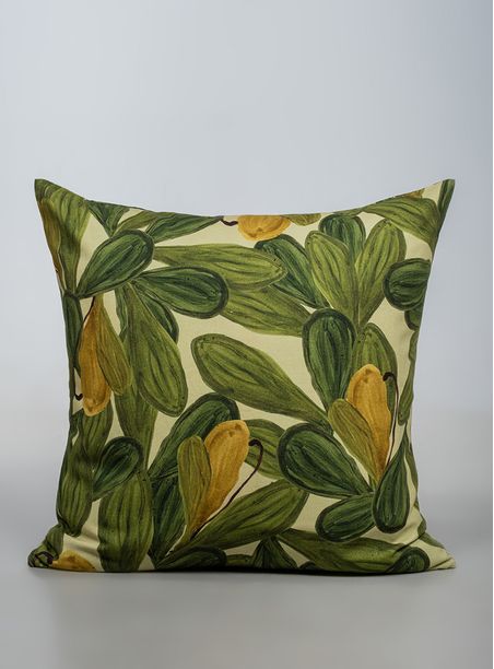 almofada folhagem verde I