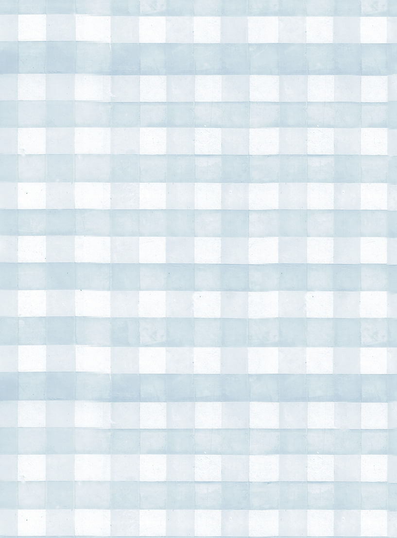 papel de parede xadrez azul - Branco Casa