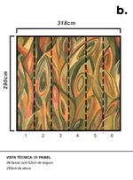 painel-de-parede-grafico-modernista-verde