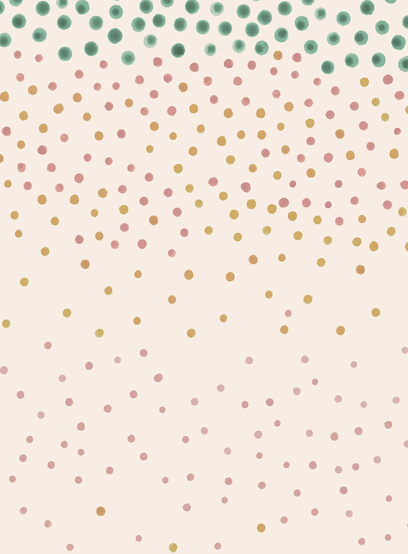 papel de parede bolinhas ondulado azul e verde - Branco.Casa, image size:817x1108