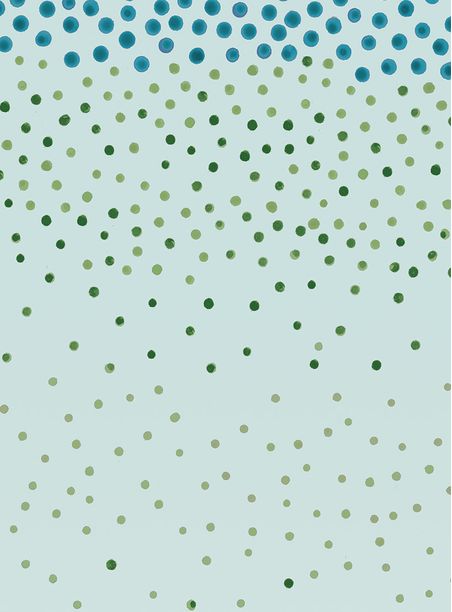 papel de parede bolinhas ondulado azul e verde