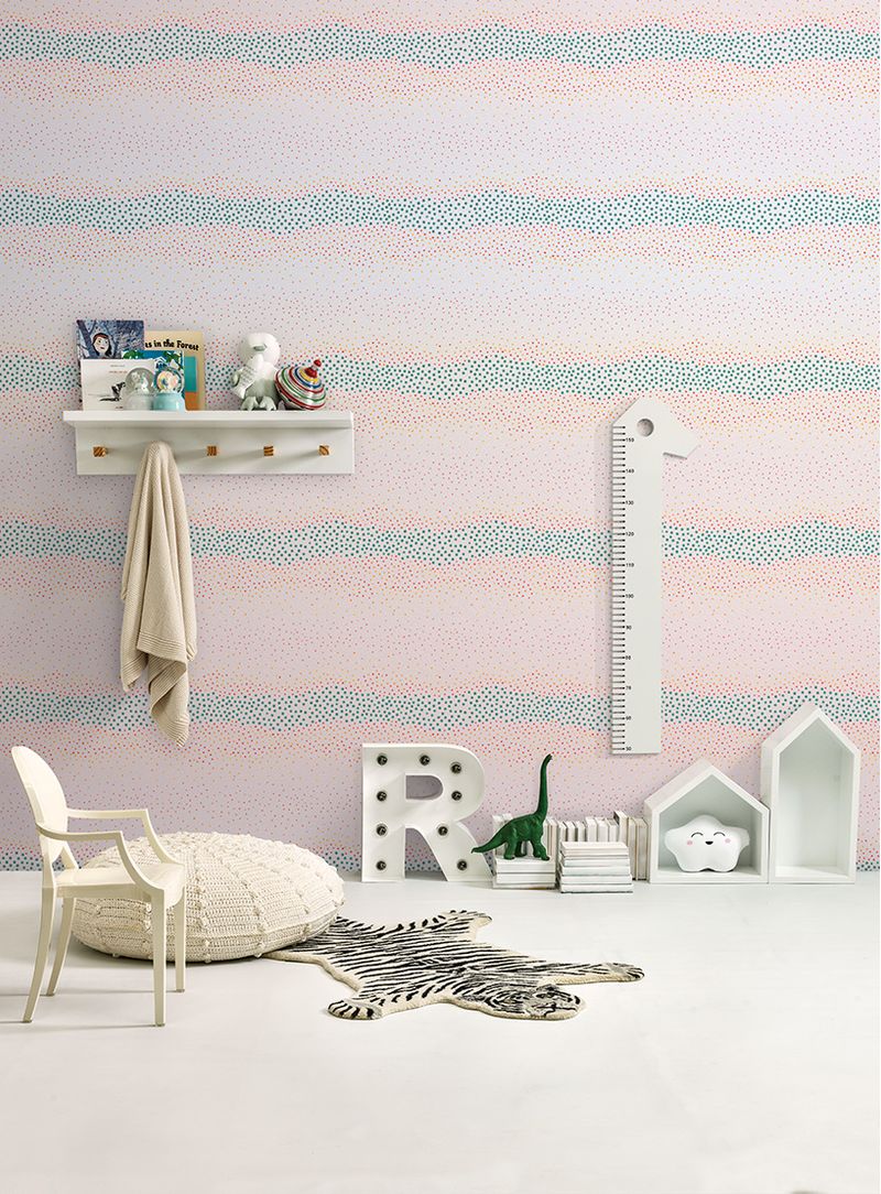 papel-de-parede-bolinhas-ondulado-rosa-e-verde