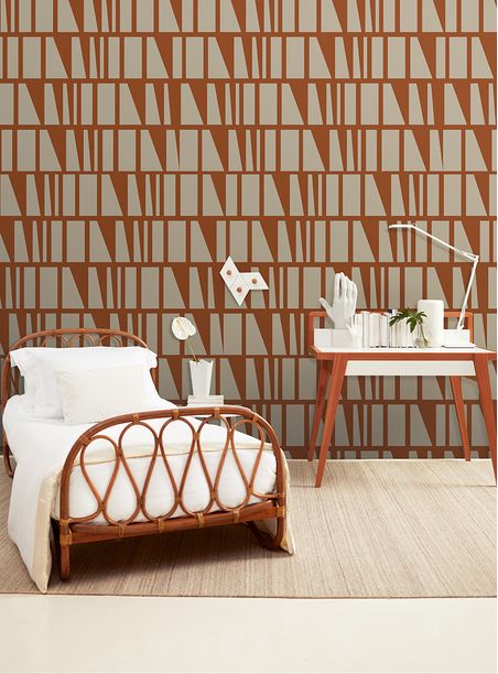 papel de parede no meio do caminho terracota