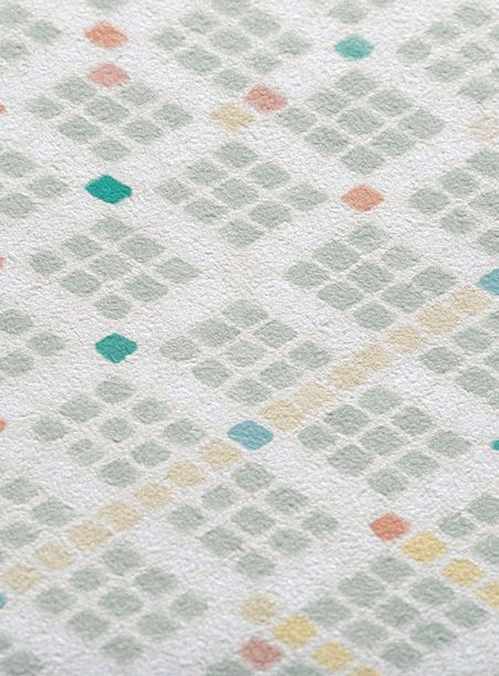 papel de parede quadriculado colorido verde